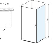 Pevná stěna Chrome CPS - CPS 90, bílá matná+transparent 9QV70E00Z1
