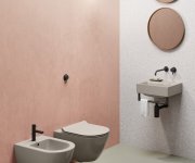 Gsi Pura Bidet Závěsný, 36x55cm, Tortora Mat