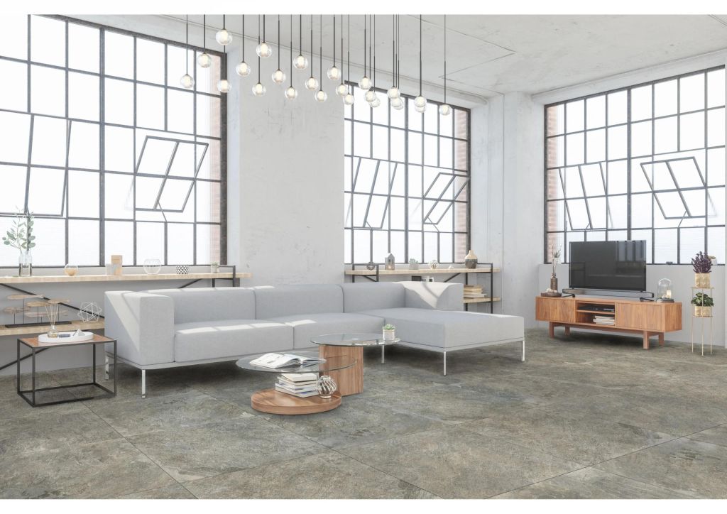 Realizace Dlažba jako kámen Gambini BET Silver Grey skvěle doplní industriální styl