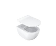 WC Uni Chrome RimOff set, včetně sedátka SoftClose - WC Uni Chrome RimOff set, závěsný, bílá X03081