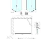 Polysan Zoom Black čtvercový Sprchový Kout 900x900mm L/p Varianta