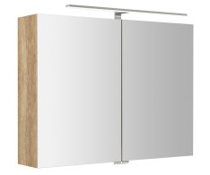 Sapho Riwa Galerka S Led Osvětlením, 81x70x17cm, Dub Alabama