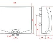 Tělo Průtokového Ohřívače HAKL Mk1-3,5 Kw  16 A PO-MK1-135