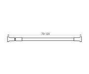 Aqualine Teleskopická Rozpěrná Tyč 70-120cm, Hliník, Bílá