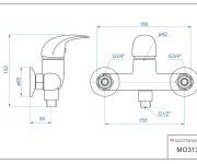 Sprchová Stěnová Baterie Bez Příslušenství, Rozteč 150 Mm, Klik-klak - Chrom - Moon MO3130