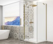 Gelco Trinity Gold Matt Obdélníkový Sprchový Kout 1100x900mm, čiré Sklo, Levé