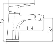Bidetová baterie bez výpusti COLORADO Bílá - matná 1/2" CO144.5BMAT