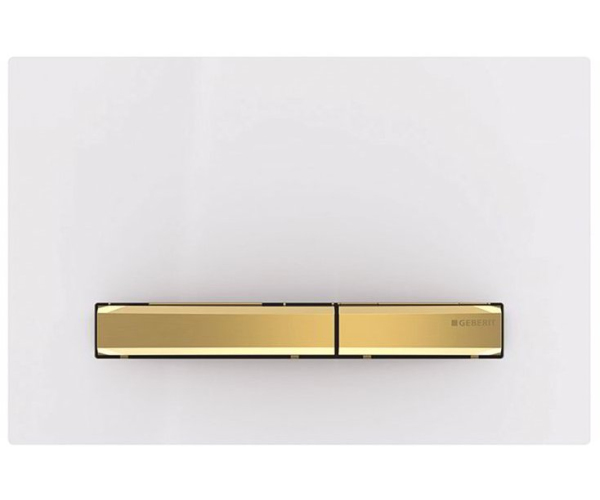Geberit Sigma50 Ovládací Tlačítko, Bílé Sklo/mosaz