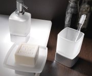 Gedy Lounge Dávkovač Mýdla Na Postavení, 280 Ml, Mléčné Sklo, Chrom