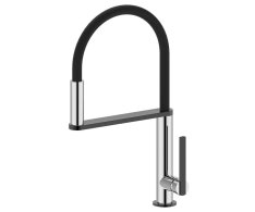 Sapho Nimoa Stojánková Dřezová Baterie Se Sprškou, Chrom/gun Metal