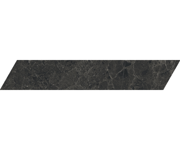 Dlažba jako kámen Piemme Limestone Belgium Black Chevron 10x53 Lapp. Rett. - antracitová