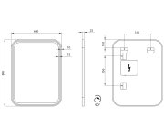 Sapho Cetis Zrcadlo S Led Osvětlením 60x80cm, černá Mat