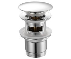 Aqualine Umyvadlová Výpust 5/4“, Click-clack, Velká Zátka, 30-45mm, Chrom