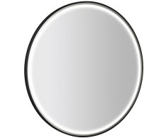 Sapho Kadris Kulaté Zrcadlo S Led Osvětlením ø 100cm, černá Mat