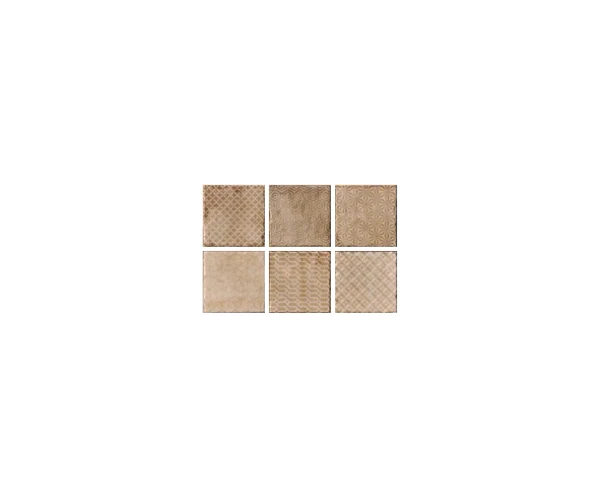 Retro dlažba Fioranese Heritage Beige Deco Mini 15,25x15,25 - béžová