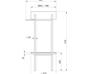 Sapho Puno Podstavec S Umyvadlem 375x870x448xmm, Zlato Mat