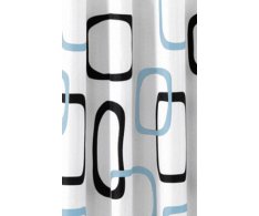 Aqualine Sprchový Závěs 180x200cm, Polyester, Bílá/černá/modrá