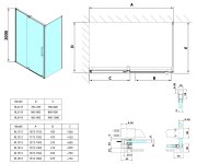 Polysan Rolls Boční Stěna 900mm, Výška 2000mm, čiré Sklo