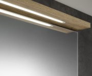 Aqualine Kawa Strip Galerka S Led Osvětlením 80x70x22cm, Dub Emporio