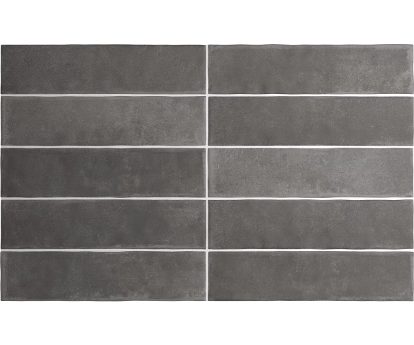 Retro dlažba Equipe Argile Dark 6x24,6 - antracitová