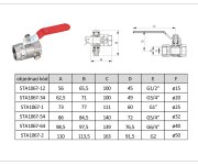05830mz64 - Kulový Kohout S Vypouštěním Ff-pn25 (páka) - 6/4" STA1067-64