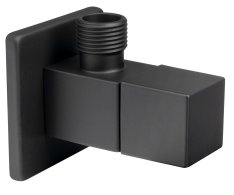 Aqualine Rohový Kulový Ventil 1/2"x3/8", Hranatý, černá Mat