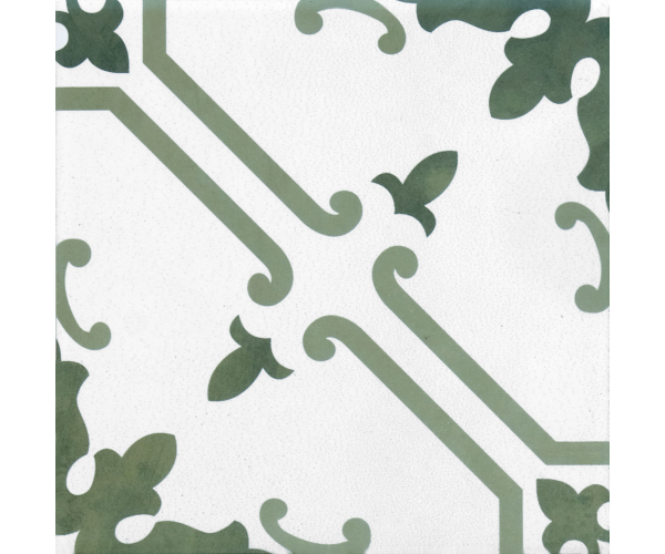 Retro dlažba Tonalite Aquarel Decoro Elektra Verde 15x15