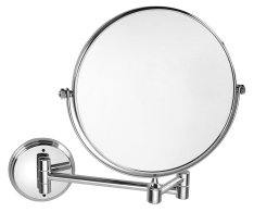 Sapho X-round E Kosmetické Zrcátko Závěsné, ø 200mm, Oboustranné, Chrom