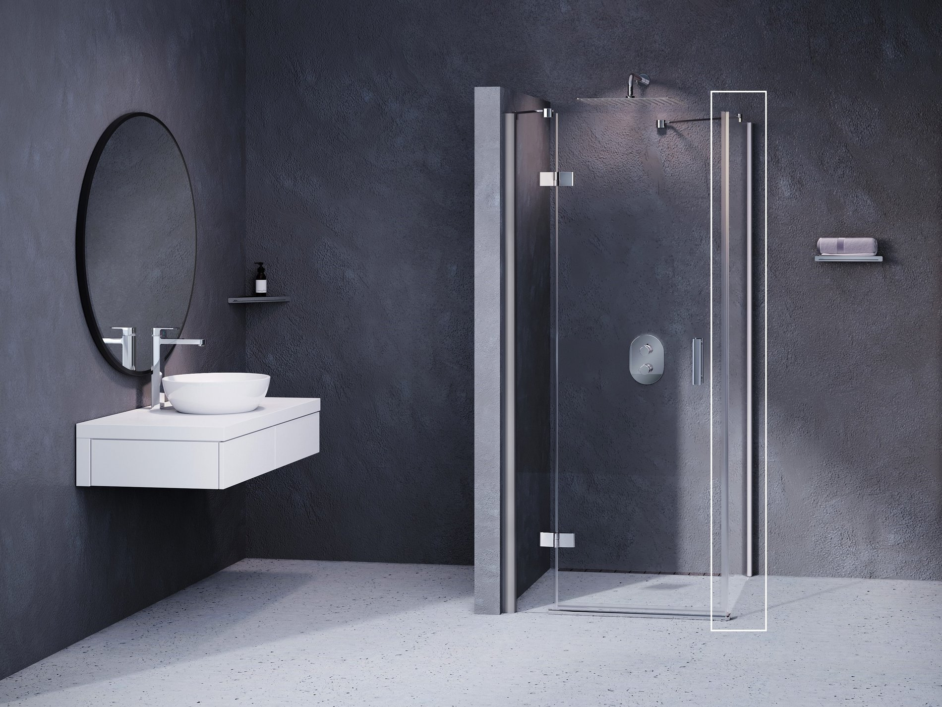 Pevná stěna SmartLine SMPS - SMPS 90 L, lesk+transparent 9SL70A00Z1