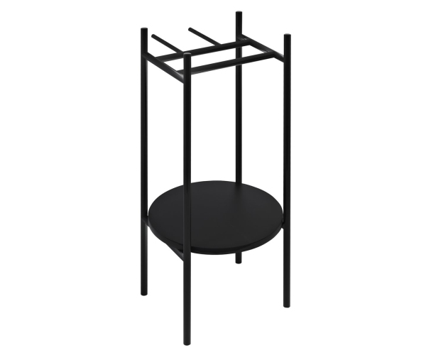 Sapho Puno Podstavec Pod Kulatá Umyvadla 375x830x448xmm, černá