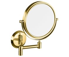 Sapho Kosmetické Zrcátko Závěsné, ø 140mm, Oboustranné, Zlato