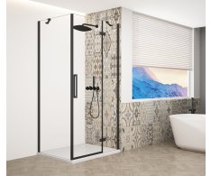 Gelco Trinity Black Obdélníkový Sprchový Kout 1100x1200mm, čiré Sklo, Pravé