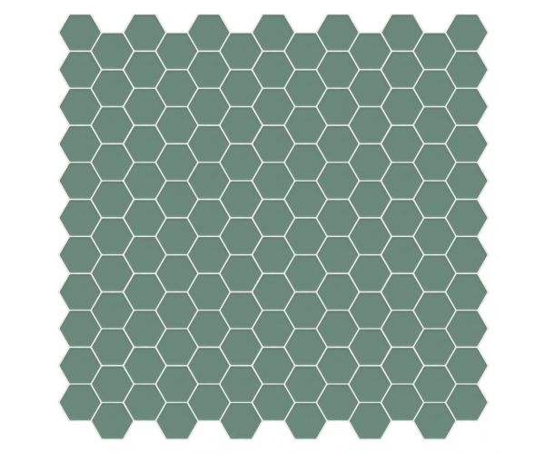 Mozaika Appiani Eden Salvia 30x30 Hexagon Matt. - zelená