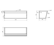 Sapho Ska Konzole S Policí 1200x400x460mm, černá Mat