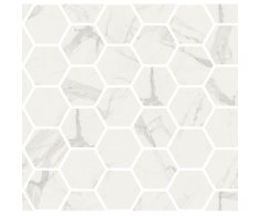 Fioranese Marmorea Bianco Statuario effect MOSAICO ESAGONI 30x30 Luc. Rett.