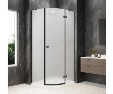 Polysan Globe Gun Metal čtvrtkruhový Sprchový Kout 1000x800mm, Matné Sklo, Pravé