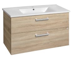Aqualine Vega Umyvadlová Skříňka 97x60x43,8cm, 2x Zásuvka, Dub Platin
