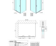Polysan Easy Obdélník/čtverec Sprchový Kout Pivot Dveře 900-1000x900mm L/p Varianta, Sklo Brick