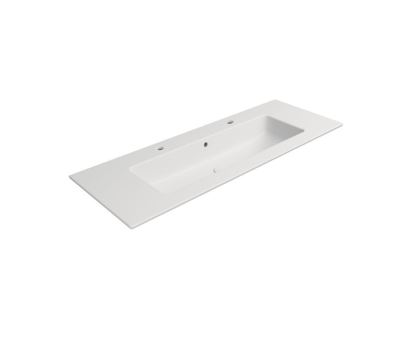 Gsi Pura Keramické Dvojumyvadlo Slim 122x46cm, Bílá Mat