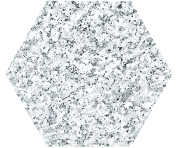 Protiskluzná dlažba jako kámen Codicer Granite White Hex 22x25 - bílá