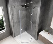 Polysan Globe Chrome čtvrtkruhový Sprchový Kout 1000x1000mm, čiré Sklo, Pravé