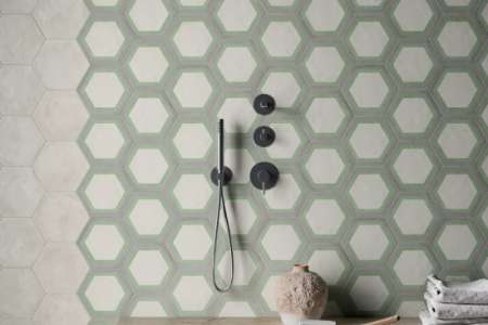 Obklad typu hexagon od italské keramičky Marca Corona Terra.Art Cornice S/M 