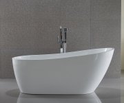 Aqualine Tisa Volně Stojící Vana, 170x80cm, Bílá