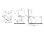 Sapho Kairo Cleanwash Wc Kombi S Bidet. Sprškou, Zadní Odpad, Bílá