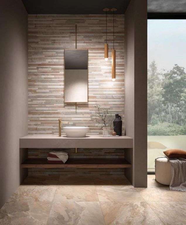 Realizace Dlažba La Fenice Stone Nut 60x60