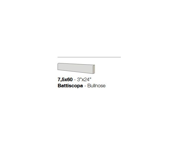 Dlažba jako kámen Coem Blendstone Battiscopa Grey 7,5x60 Luc. Rett. - šedá (skladem)