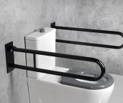 Sapho Handicap Madlo Sklopné 813mm, černá Mat