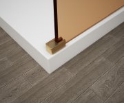 Polysan Esca Gold Matt Jednodílná Sprchová Zástěna K Instalaci Ke Stěně, Sklo čiré, 700 Mm