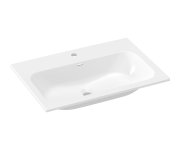 Umyvadlo Chrome Slim, keramické - Umyvadlo Chrome Slim 70 keramické, s otvorem pro baterii, s přepadem, bílá XJX01170002