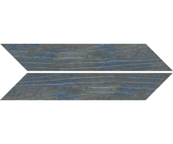 Dlažba jako dřevo Sant Agostino Yorkwood Navy Chevron 9,4x49 Nat. Rett.  - modrá
